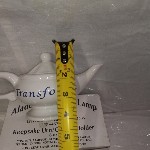 Aladdin's Magic Lamp Keepsake Urn/Candle Holder Porcelain Ceramic Kettle NIB - Picture 6 of 8